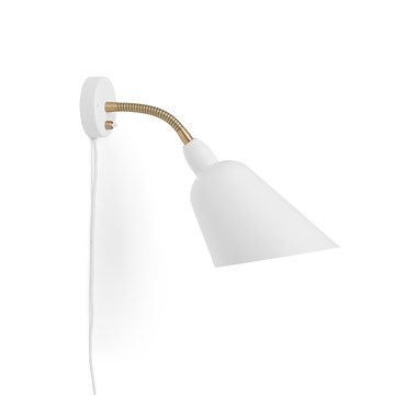 Arne Jacobsen Bellevue AJ9 Væglampe - Hvid/messing